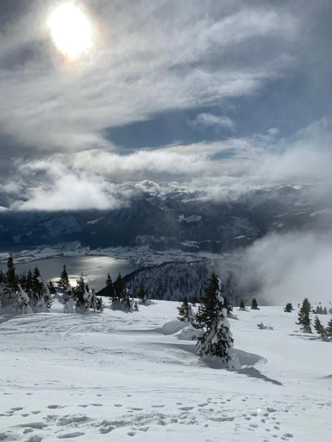 "Ferienhaus Am Mondsee" Mit Direktem Schafbergblick Im Salzkammergut Bei Salzburg Eksteriør bilde